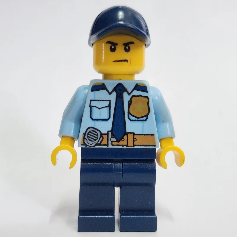 Policeman, Bright Light Blue Shirt with Dark… — minifigurine LEGO | Brick Broker