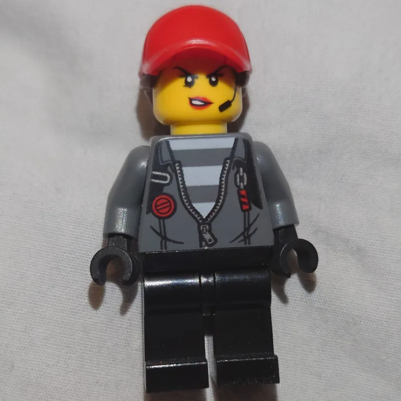 Criminal, Woman, Open Dark Bluish Gray Jacket… — minifigurine LEGO | Brick Broker