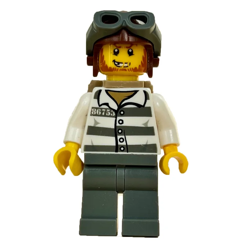 Criminal, Prison Shirt with #86753, Dark Blui… — minifigurine LEGO | Brick Broker