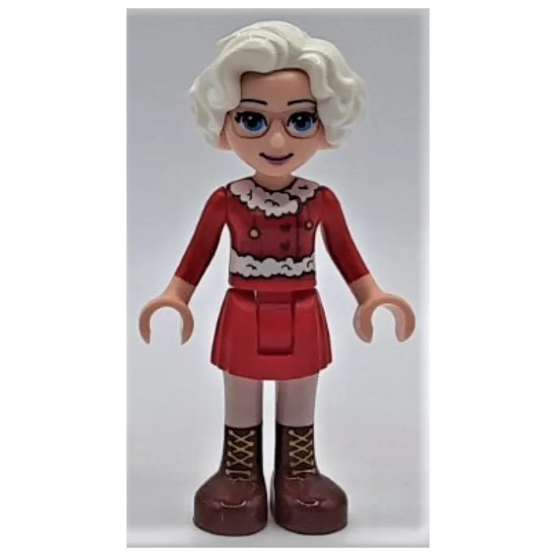 Ms. Claus - Red Skirt, Reddish Brown Boots — minifigurine LEGO | Brick Broker