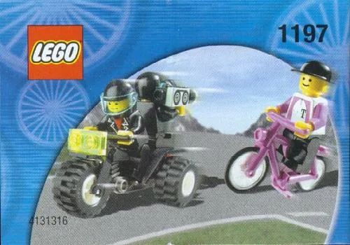 LEGO 1197 Cycliste de course Telekom et moto de télévision - prix | Brick Broker