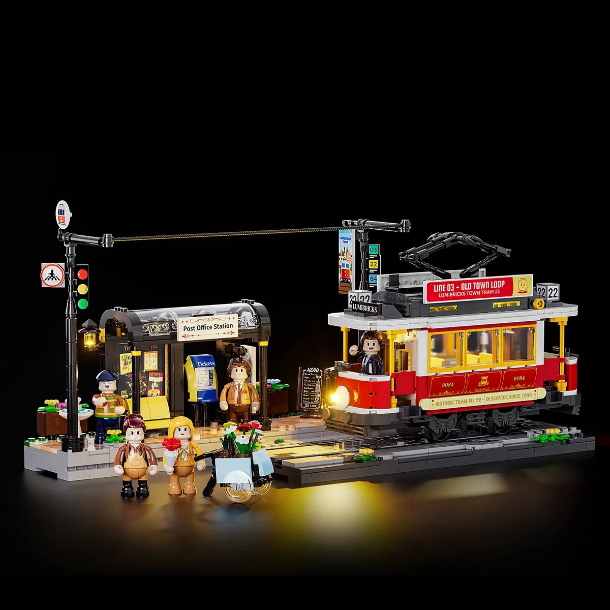 Lumibricks Tramway et station historiques (LUMI-L9084) - prix | Brick Broker