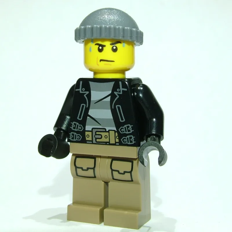 Criminal, Black Torso, Dark Tan Legs, Dark Bl… — minifigurine LEGO | Brick Broker