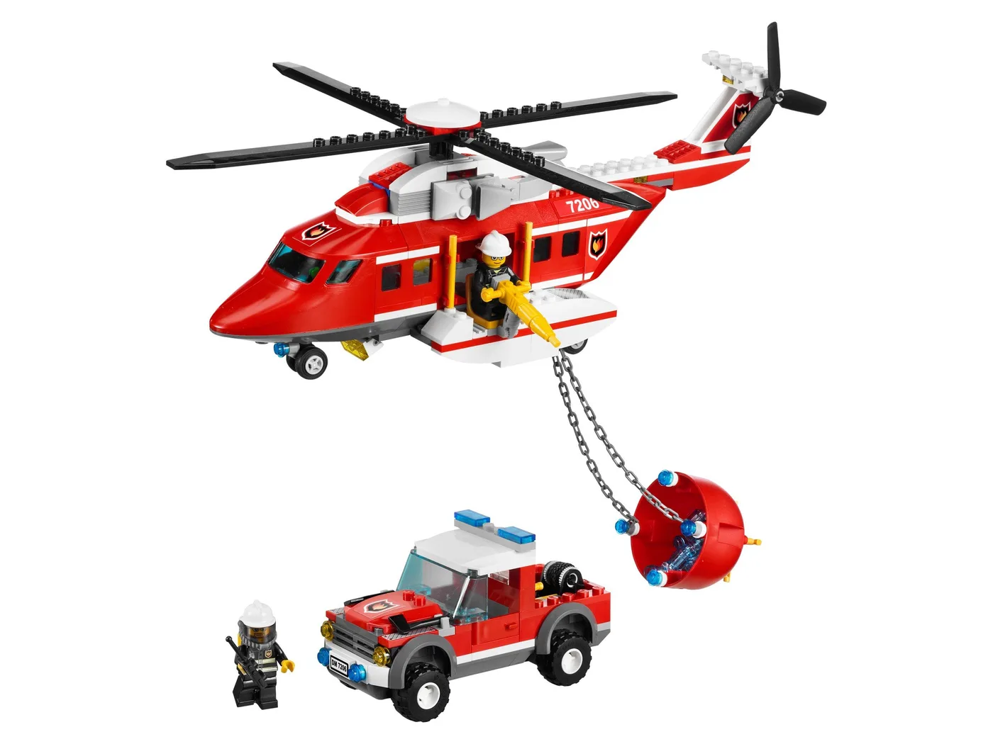 LEGO 7206 Hélicoptère de Pompier - prix et où acheter | Brick Broker