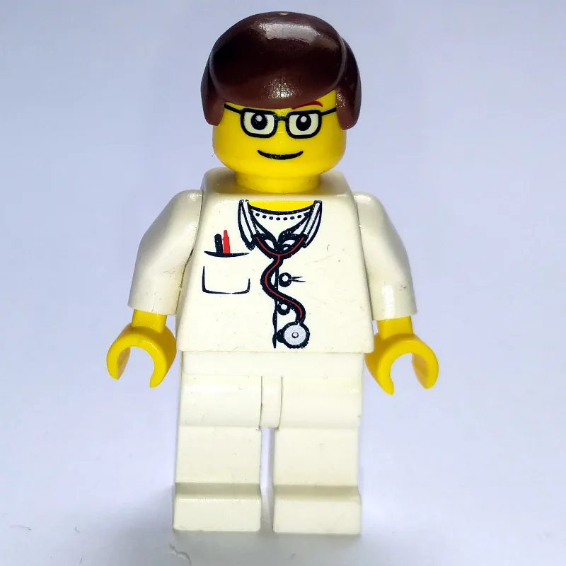 Doctor, White Torso with Stethoscope and Pock… — minifigurine LEGO | Brick Broker