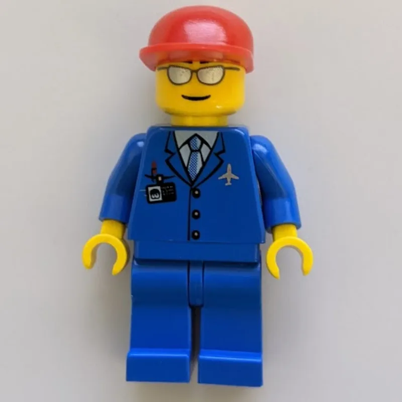Pilot, Blue Jacket with Plane Logo and Blue T… — minifigurine LEGO | Brick Broker