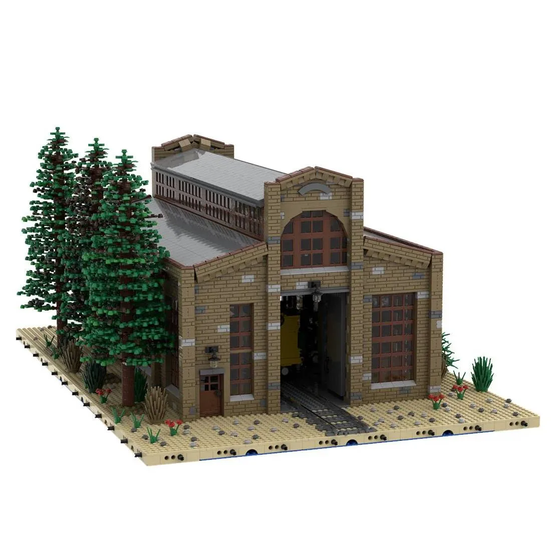 LesDiy Scène de bac à sable de train d'entrepôt de grue et de pelle Union 1/40 (LESDIY-3462960) - prix | Brick Broker