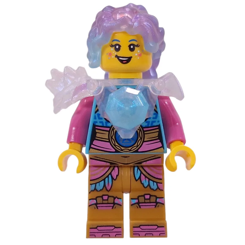 Izzie, Opal Trans-Clear Shoulder Armor, Cryst… — minifigurine LEGO | Brick Broker