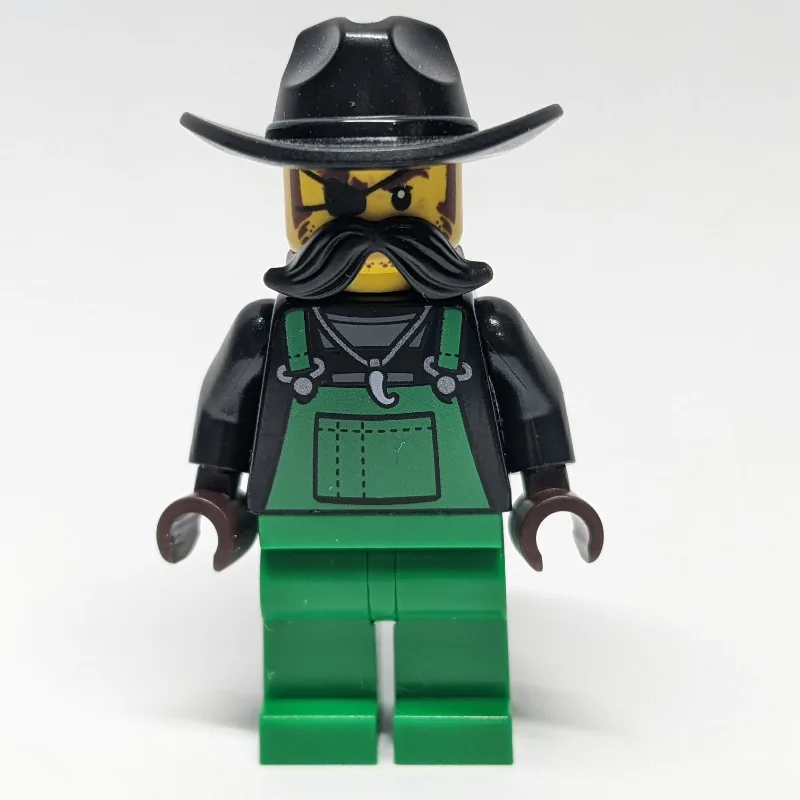 Criminal, Snake Rattler, Green Overalls — minifigurine LEGO | Brick Broker