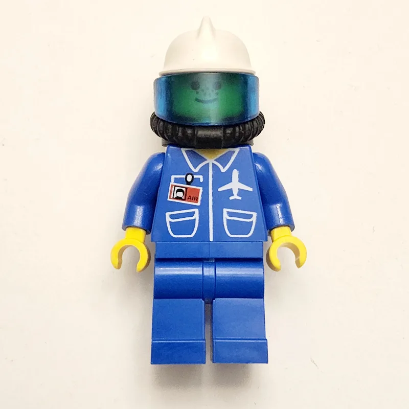 Ground Crew, Blue Jumpsuit with Plane and ID… — minifigurine LEGO | Brick Broker