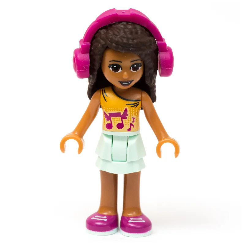 Andrea - Bright Light Orange Top, Light Aqua… — minifigurine LEGO | Brick Broker