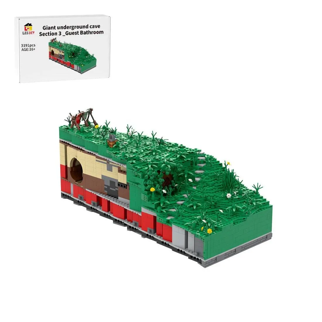 LesDiy Section modulaire d'habitat cavernicole médiéval 3 - Salle de bain des invités (LESDIY-3683058) - prix | Brick Broker