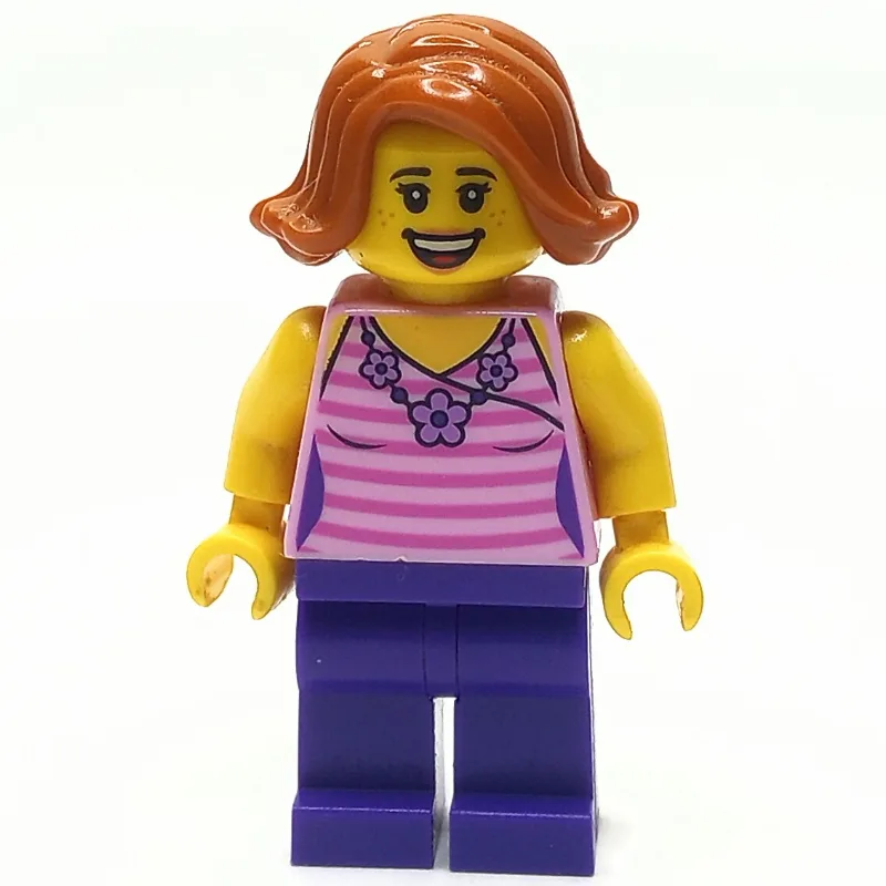Bright Pink Torso, Dark Purple Legs, Dark Ora… — minifigurine LEGO | Brick Broker