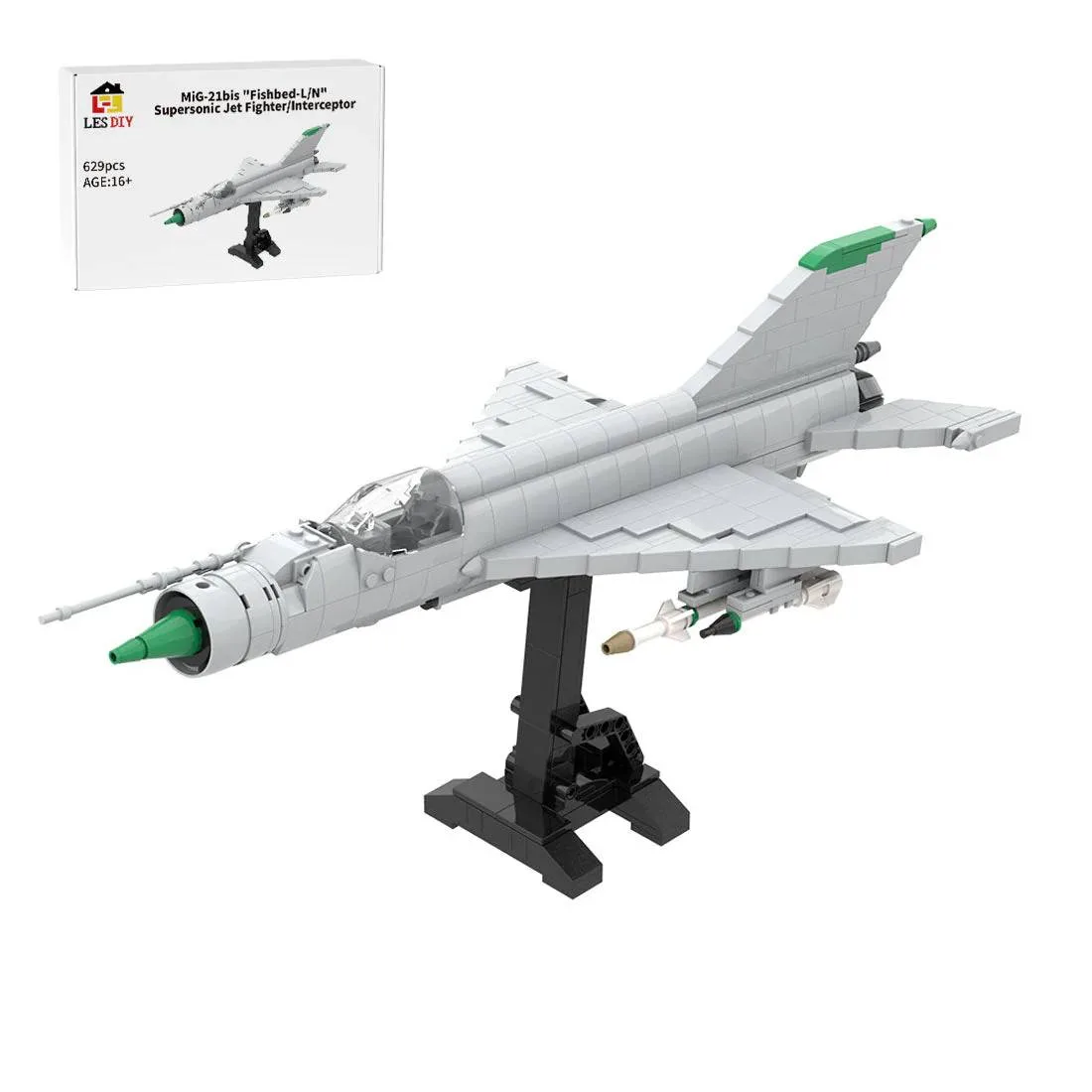 LesDiy Chasseur à réaction supersonique MiG-21bis "Fishbed-L/N" Militaire (LESDIY-3576378) - prix | Brick Broker