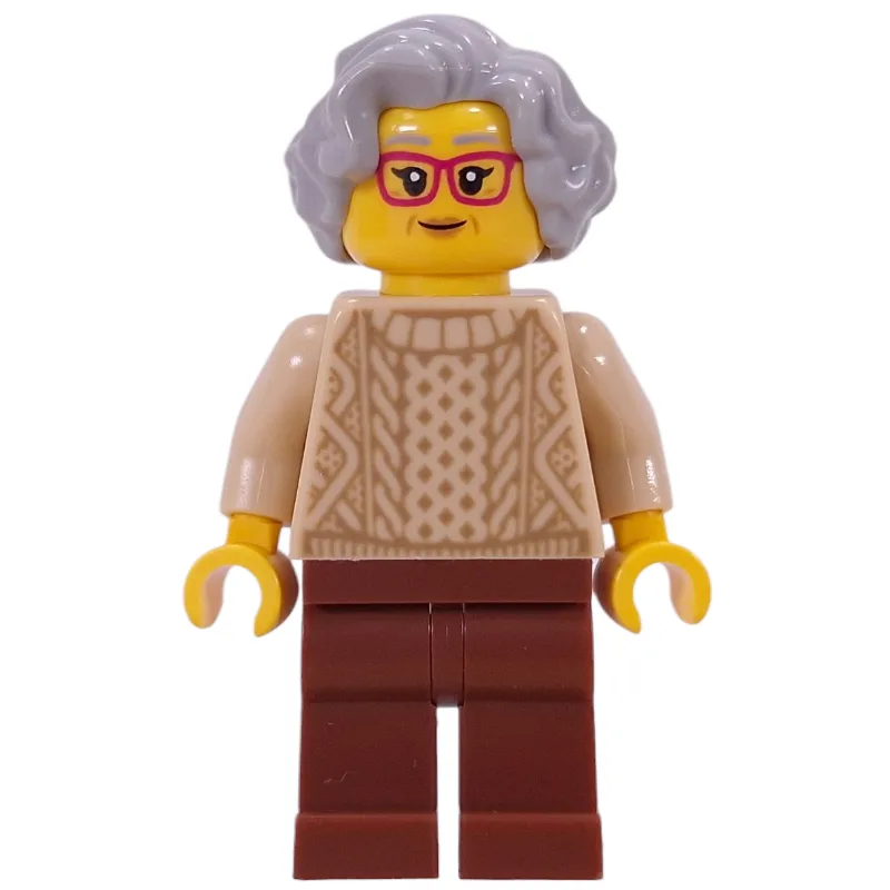 Grandma, Tan Torso, Reddish Brown Legs, Light… — minifigurine LEGO | Brick Broker