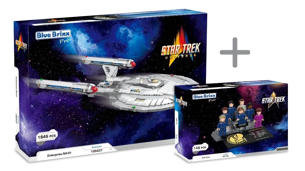 BlueBrixx Bundle - Enterprise NX-01 de STAR TREK avec figurines (BB-108333) - prix | Brick Broker