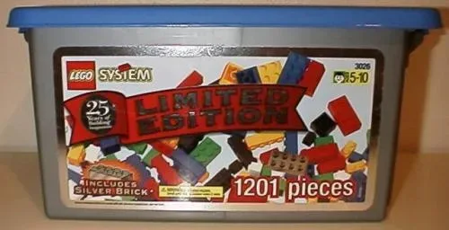 LEGO 3026 25e Anniversaire Tub Argenté - prix | Brick Broker