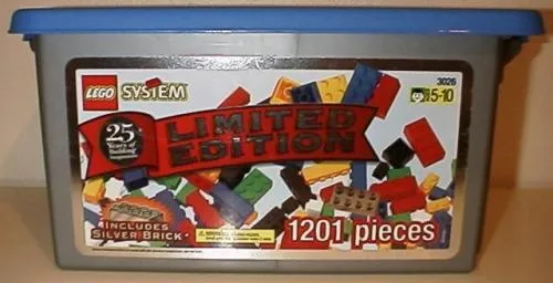 LEGO 3026 25e Anniversaire Tub Argenté - prix | Brick Broker