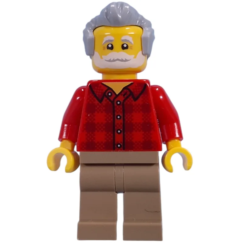 Visitor, Red Torso, Dark Tan Legs, Light Blui… — minifigurine LEGO | Brick Broker