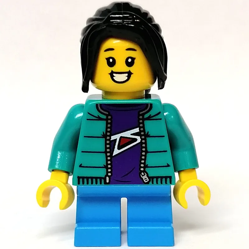 Kid - Dark Turquoise Torso, Dark Azure Legs,… — minifigurine LEGO | Brick Broker