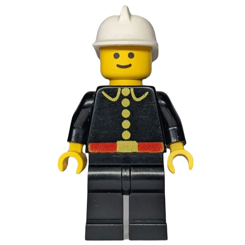 Fireman, Classic, Black Fire Jacket with Red… — minifigurine LEGO | Brick Broker