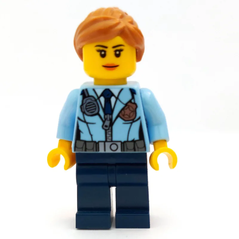 Policewoman, Bright Light Blue Jacket with Zi… — minifigurine LEGO | Brick Broker
