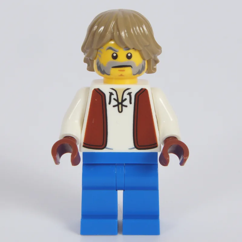 Villager, Man, Dark Brown Vest, Blue Legs, Da… — minifigurine LEGO | Brick Broker