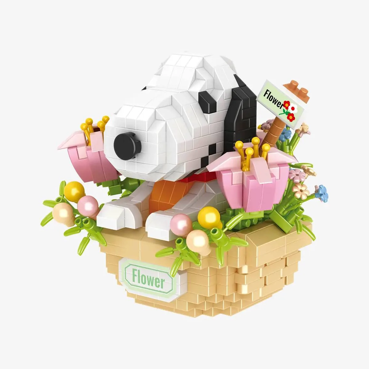 BlueBrixx Panier de Fleurs de Snoopy (BB-108615) - prix | Brick Broker