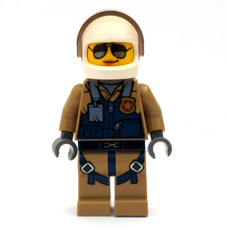 Policewoman, Dark Blue Vest over Dark Tan Jac… — minifigurine LEGO | Brick Broker