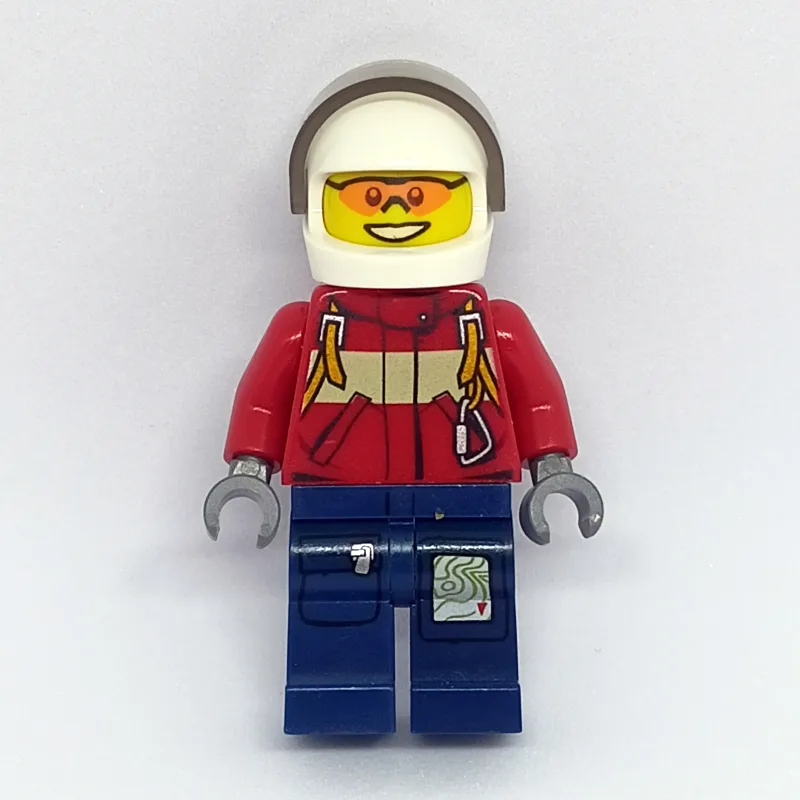 Fireman, Red Jacket with Straps, Dark Blue Le… — minifigurine LEGO | Brick Broker