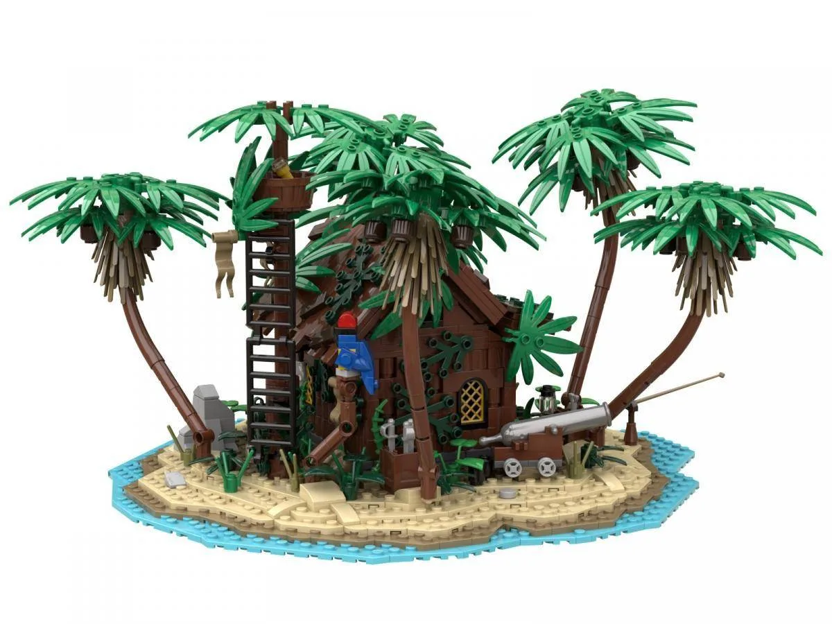 BlueBrixx Île des pirates - Île avec cachette (BB-105130) - prix | Brick Broker