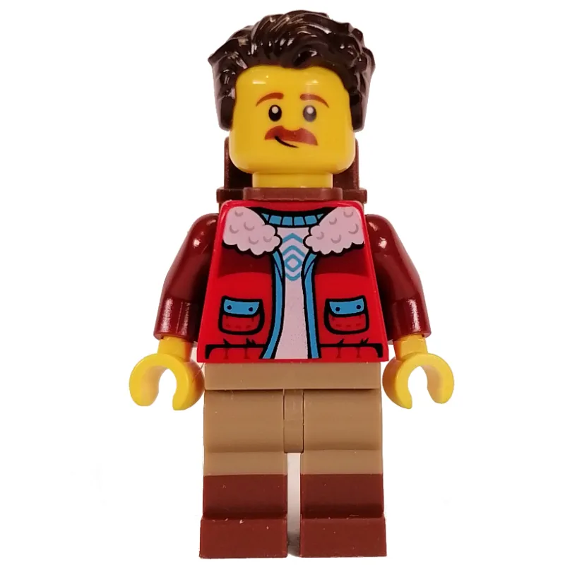 Red Torso, Dark Tan/Reddish Brown Legs, Dark… — minifigurine LEGO | Brick Broker