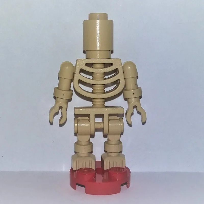 Skeleton with Round Brick Head and Round Red… — minifigurine LEGO | Brick Broker