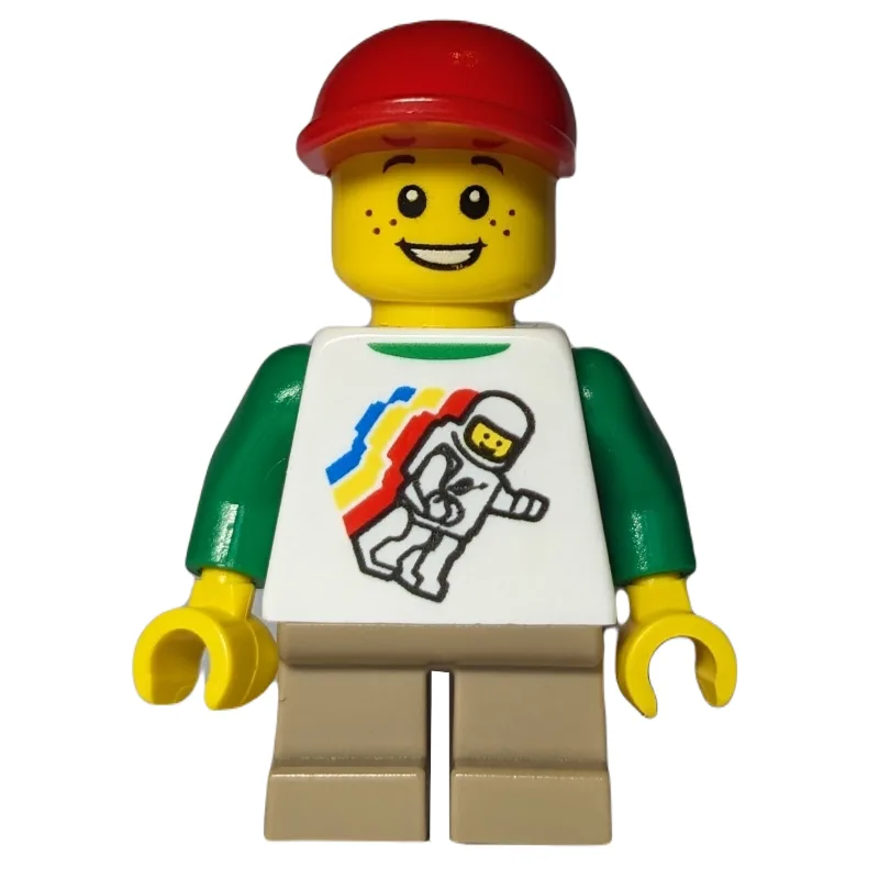 Boy, Floating Classic Spaceman on Shirt, Shor… — minifigurine LEGO | Brick Broker
