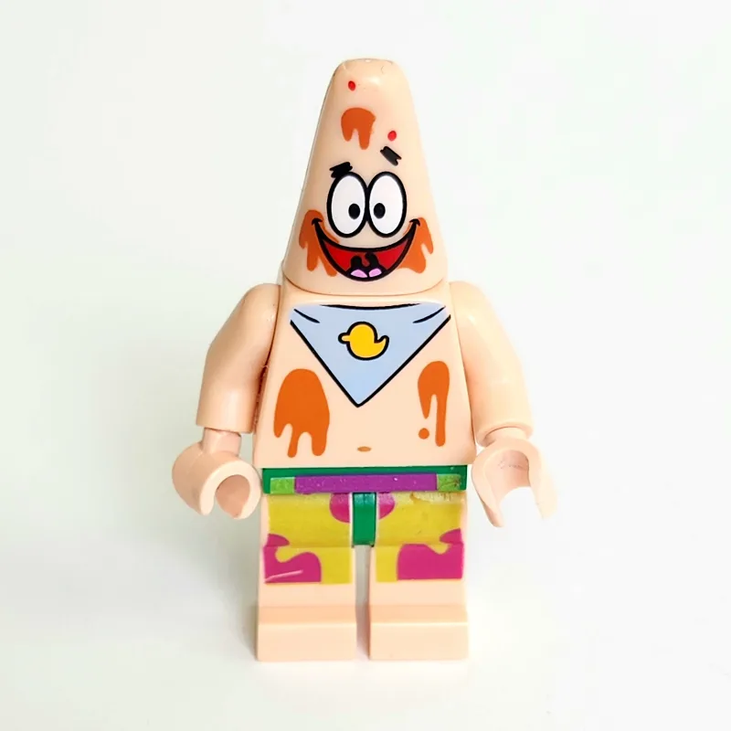 Patrick Star with Bib and Ice Cream Stains — minifigurine LEGO | Brick Broker