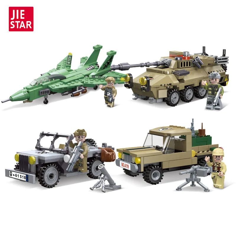 JIESTAR Set de pack militaire de 4 (JS-61105) - prix | Brick Broker