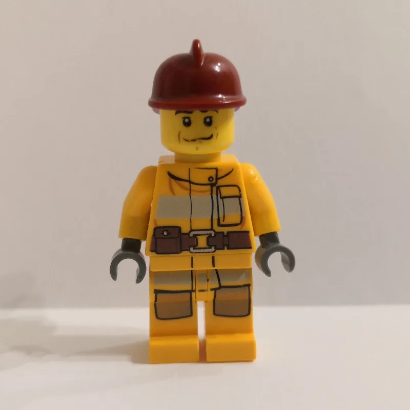 Fireman, Bright Light Orange Fire Suit, Dark… — minifigurine LEGO | Brick Broker