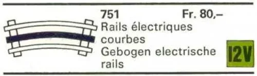 LEGO 751 8 Rails Courbes 12V - prix et où acheter | Brick Broker