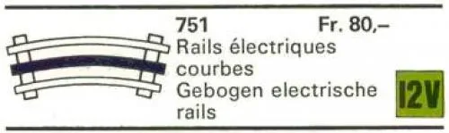 LEGO 751 8 Rails Courbes 12V - prix et où acheter | Brick Broker