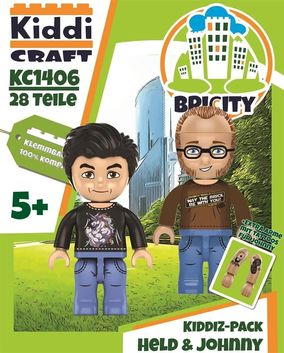 Kiddicraft Pack de figurines KIDDIZ - Héros des pierres et Le monde de Johnny (KID-KC1406) - prix | Brick Broker