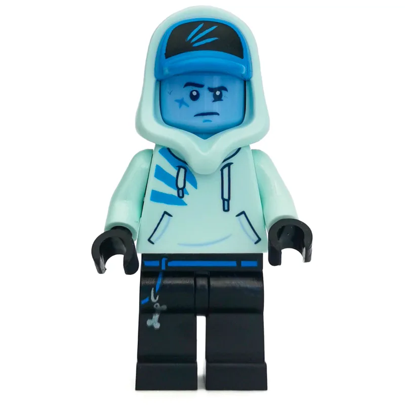 Jack Davids, Light Aqua Hoodie with Hood and… — minifigurine LEGO | Brick Broker