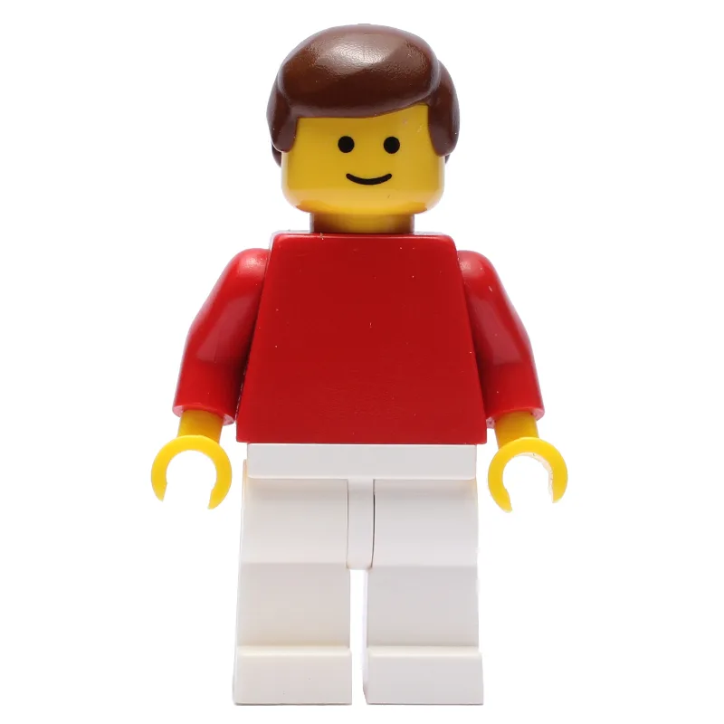 Soccer Player Red Plain Torso, White Legs 9 — minifigurine LEGO | Brick Broker