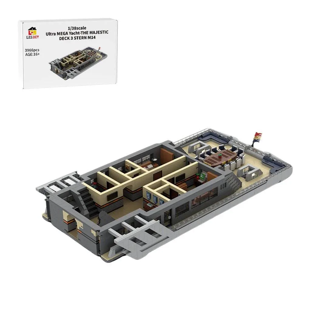 LesDiy Ultra MEGA Yacht - Partie 7 - Module 14 - Pont 3 - Poupe (LESDIY-3655877) - prix | Brick Broker