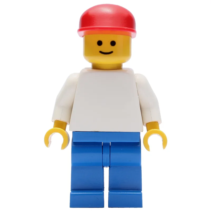 White Torso, Blue Legs, Red Cap (3626a Head) — minifigurine LEGO | Brick Broker