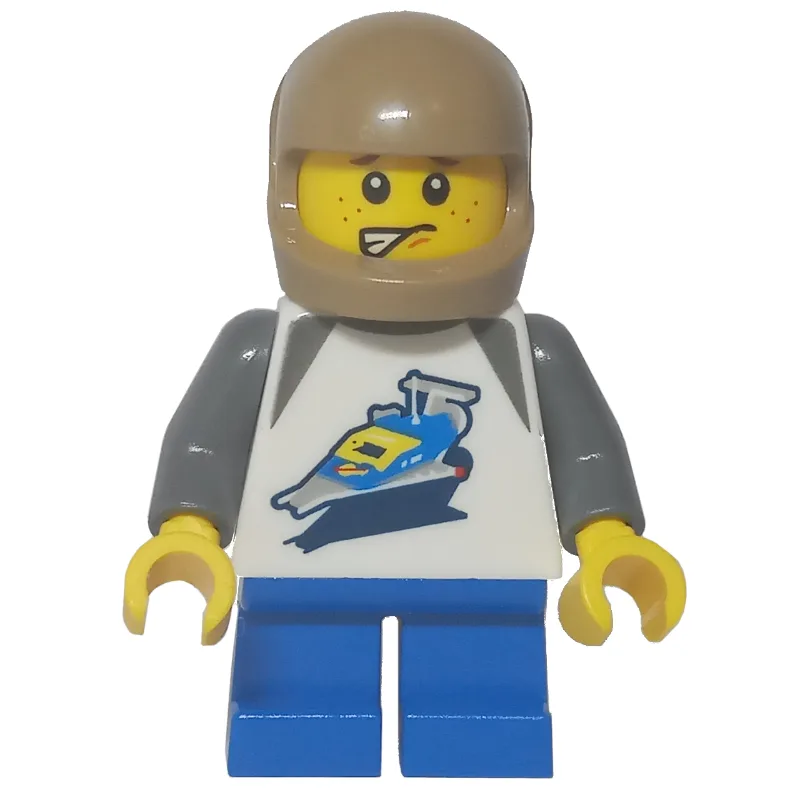 Kid - White Torso with Classic Space Ship, Bl… — minifigurine LEGO | Brick Broker