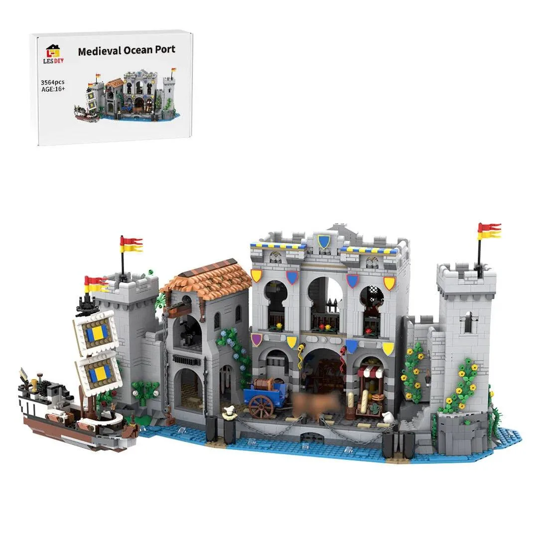 LesDiy Port fortifié - Construction alternative du château des chevaliers du Lion 10305 (LESDIY-3610360) - prix | Brick Broker