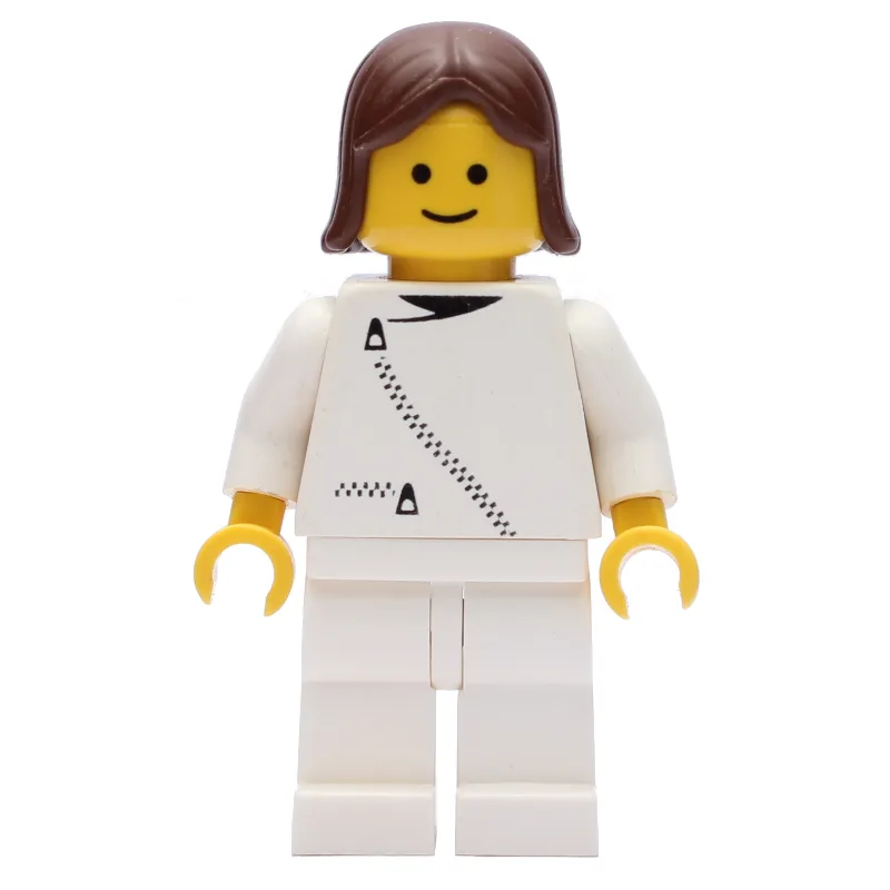 Woman, White Jacket with Zipper, White Legs,… — minifigurine LEGO | Brick Broker