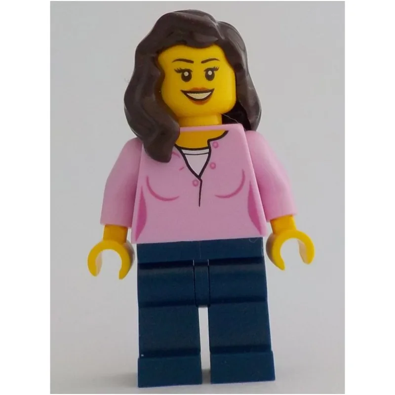 Bright Pink Torso, Dark Blue Legs, Dark Brown… — minifigurine LEGO | Brick Broker