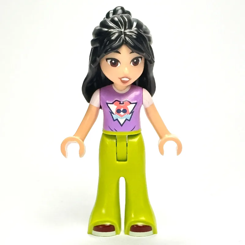 Liann - Medium Lavender Top, Lime Pants, Shoc… — minifigurine LEGO | Brick Broker