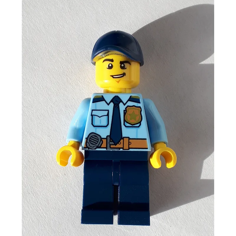 Policeman, Bright Light Blue Shirt with Dark… — minifigurine LEGO | Brick Broker